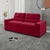 Sofá Retrátil Reclinável e com Baú 2 Lugares 180cm Somopar Bahamas Veludo - Vermelho