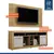 Rack com Painel para Tv até 46 Polegadas Firenze Cinamomo/Off White - Valdemóveis - comprar online