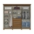 Guarda-roupa Casal Belori 6 Portas Nature/Off - Henn - comprar online