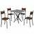 Conjunto de Mesa Teixeira Atlanta com 4 Cadeiras Tampo Granito 70x70 - comprar online