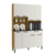 Armário de Cozinha Kit 8 Portas 1 Gaveta em MDF Ronipa Tannat Amendoa/Off White na internet