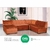 Sofá de Canto Malu com Chaise Fenix 4 Módulos Cacau - comprar online