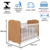Berço Infantil Americano 100% MDF Uli Móveis Peroba Branco Brilho/Amendoa - loja online
