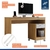 Escrivaninha Mesa de Computador 1 Gaveta com Rodízios Giga Cinamomo/Off White - Valdemoveis - loja online
