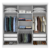 Guarda-Roupa Casal Com Espelho 3 Portas de Correr Tcil Móveis Dacar Branco - comprar online