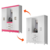 Guarda Roupa Solteiro 4 Portas com Espelho 3 Gavetas Capri Branco/Rosa - Moval - comprar online