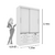 Guarda-Roupa Solteiro 2 Portas 6 Gavetas Tcil Móveis Chicago Branco - Tio Dai Móveis