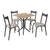 Conjunto Mesa com 4 Cadeiras para Cozinha 68cm Preto/Carvalho - Ciplafe - comprar online