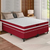 Cama Box Queen (Colchão + Base) Zeus 158x188 Molas Ensacadas Vermelho Bacceto