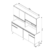 Armário de Cozinha Kit Cabernet Prime 100%MDF, Amendoa/Off White - Ronipa - loja online