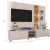 Estante Home Para TV 55 Polegadas com LED e Rodízios Lukaliam Cross Off White/Amêndoa - Tio Dai Móveis
