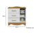 Cômoda para Quarto Infantil 100% MDF 3 Gavetas 1 Porta Peroba Lisi Branco/Amendoa na internet