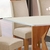 Conjunto Mesa Milão 120X80 com Vidro e 4 Cadeiras Londres Cinamomo/Off White - Cel Móveis - Tio Dai Móveis