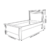 Cama Solteiro Plus em MDF Branco - Bom Pastor na internet