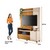 Estante Home TV 50 Polegadas HB Móveis Timber Com Rodízios Cinamomo/Off White - loja online