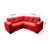 Sofá de Canto Athena Vermelho Masterflex - comprar online