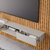 Painel Ripado para TV 65 Polegadas em MDF Permóbili Maragogi 185cm Nature/Off White - loja online