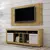 Rack com Painel para Tv até 46 Polegadas Firenze Cinamomo/Off White - Valdemóveis