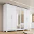Guarda-Roupa Casal Com Espelho Em MDF 6 Portas Bianchi Nina Branco