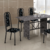 Mesa de Aço Martelado Lavínia 070 com 6 cadeiras, Tampo Granito Ocre - Soma - comprar online