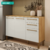 Balcão de Cozinha com Tampo em MDF 3 Portas 2 Gavetas Ronipa Carmenere 120cm Amendoa/Off White