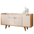 Buffet para Sala 4 Portas 2 Gavetas HB Móveis Melodia Off White/Cinamomo - Tio Dai Móveis