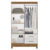 Guarda-Roupa Solteiro 4 Portas Chile, Naturale/branco - Moval - comprar online