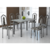 Mesa de Aço Martelado Bianca 010 com 6 cadeiras, Tampo Granito - Soma