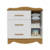 Cômoda para Quarto Infantil 100% MDF 3 Gavetas 1 Porta Peroba Lisi Branco/Amendoa - comprar online