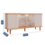 Buffet Aparador 4 portas 100% MDF, com Vidro Temperado Janice Cimol Nature/off White