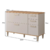 Balcão de Cozinha Bella Com 4 Gavetas e 1 Porta Basculante c/Tampo 120 cm Off White/Freijo - MGM - Tio Dai Móveis