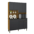 Armário de Cozinha Kit 8 Portas 1 Gaveta em MDF Ronipa Tannat Amendoa/Chumbo na internet