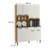 Armário de Cozinha Kit 8 Portas 1 Gaveta em MDF Ronipa Tannat Amendoa/Off White - Tio Dai Móveis