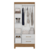 Guarda-Roupa Solteiro 3 Portas 2 Gavetas Lima Naturale/Branco - Moval - comprar online