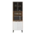 Paneleiro 2 Portas com Vidro - Firenze 70cm - Demobile - Amêndoa/Branco na internet