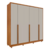 Guarda-Roupa Casal em MDF 6 Portas Tcil Móveis Fortuna C/ Pés Cinamomo/Off White na internet