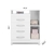 Cômoda para Quarto 4 Gavetas com Sapateira Albatroz Turquesa Branco/Quadriflex - comprar online