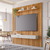 Painel Ripado para TV 65 Polegadas em MDF Permóbili Maragogi 185cm Nature/Off White