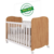 Berço Infantil Americano 100% MDF Uli Móveis Peroba Branco Brilho/Amendoa - Tio Dai Móveis