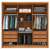 Guarda-Roupa Casal em MDF 6 Portas Tcil Móveis Fortuna C/ Pés Cinamomo/Off White - comprar online