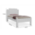 Cama Solteiro em MDF Paris Branco - Gabrielli Móveis - loja online