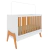 Berço Guti em MDF 5 em 1 Peroba Retro Branco/Amendoa - Peroba - comprar online