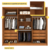 Guarda-Roupa Casal em MDF 6 Portas Tcil Móveis Realeza C/ Pés Cinamomo/Off White