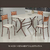 Conjunto de Mesa Teixeira Atlanta com 4 Cadeiras Ratam Tampo Ardósia Off White 120x75