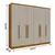 Guarda-Roupa Casal 6 Portas 4 Gavetas Tcil Móveis Veneza Cinamomo/Off White na internet