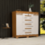 Comoda 5 Gavetas com Sapateira 100% MDF Diana ACP Cinamomo/Off White