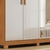 Guarda-Roupa Casal Com Espelho Em MDF 6 Portas Bianchi Nina Naturall/Off White - Tio Dai Móveis