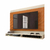 Painel para TV 50 Polegadas EDN Milos Off White/Cedro Impressão 3D - comprar online