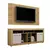 Rack com Painel para Tv até 46 Polegadas Firenze Cinamomo/Off White - Valdemóveis - Tio Dai Móveis