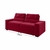 Sofá Retrátil Reclinável e com Baú 2 Lugares 180cm Somopar Bahamas Veludo - Vermelho - Tio Dai Móveis